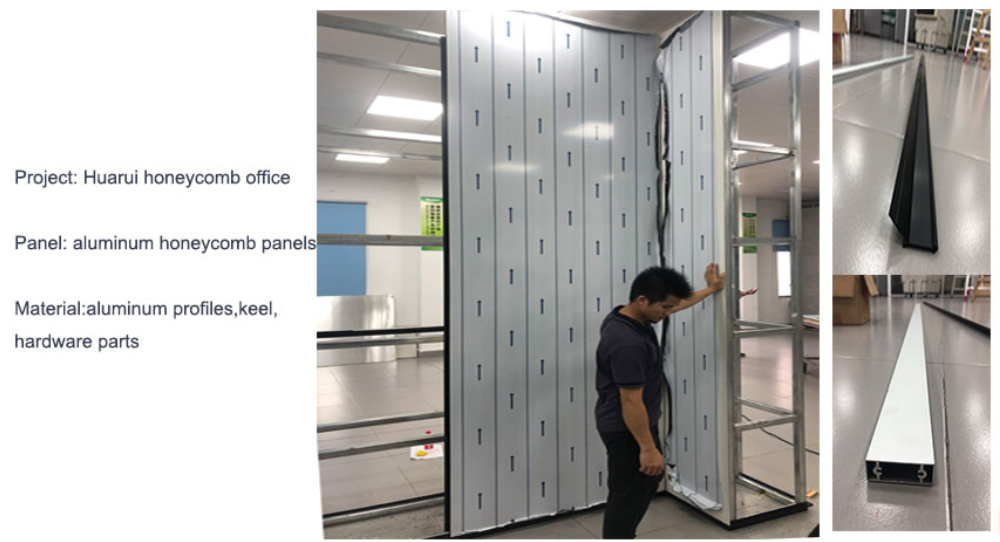 Tấm nhôm tổ ong Alu lắp đặt làm tường, vách ngăn